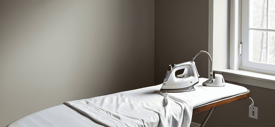 Ironing dress shirt for crisp finish