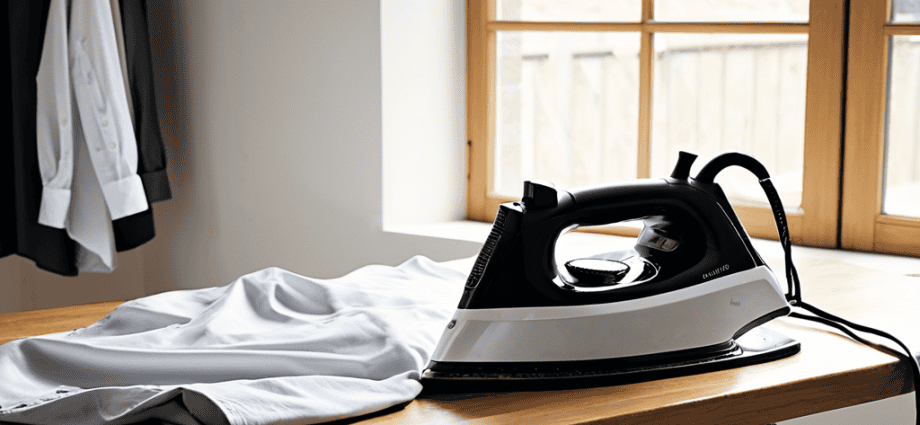 Ironing dress shirt for crisp finish