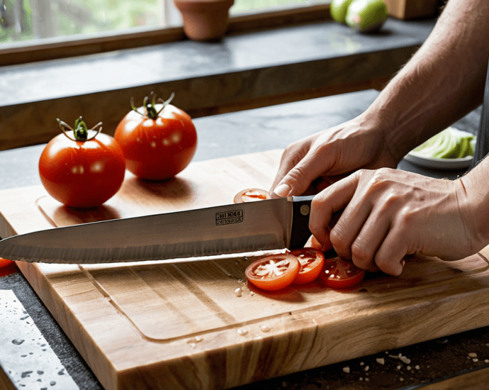 Sharpening Knives with Whetstone
