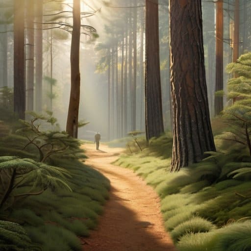 Nature's Quiet Library: serene forest reading sanctuary
