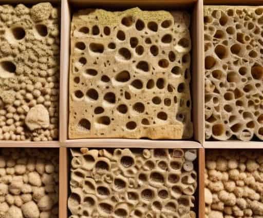 Sustainable hempcrete wall insulation for eco-building.