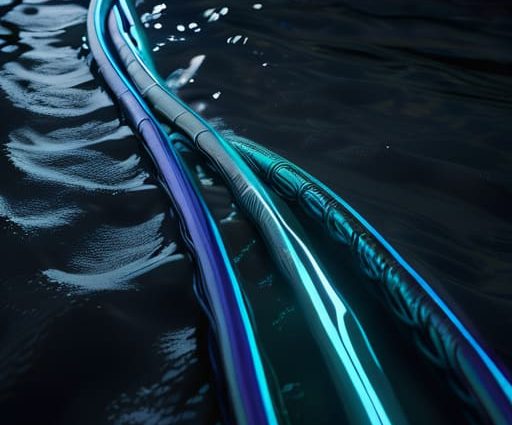 How fiber optic cables work under the ocean.