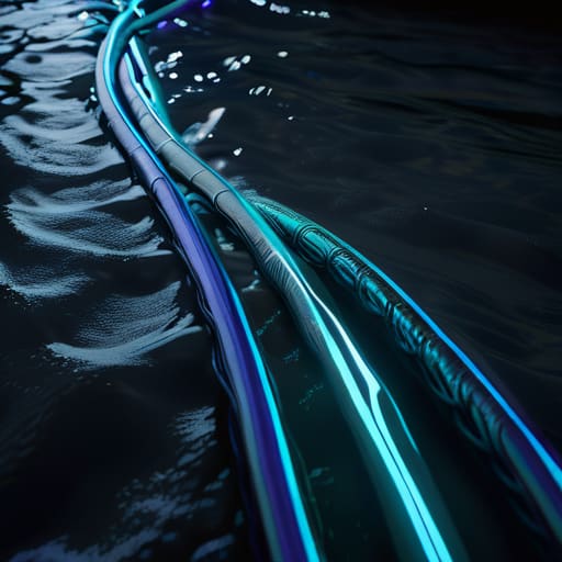 How fiber optic cables work under the ocean.